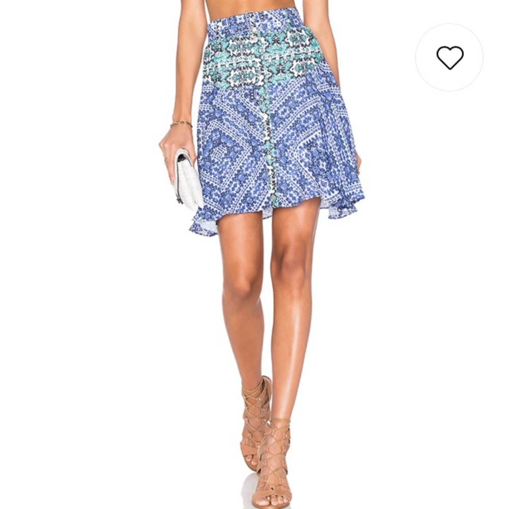 Lovers + Friends Fountain Skirt, Medina Scarf, XS